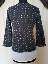 Load image into Gallery viewer, Papillon Charcoal Pom-Pom Sweater with Georgette Underlay