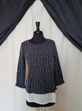 Load image into Gallery viewer, Papillon Charcoal Pom-Pom Sweater with Georgette Underlay