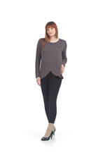 Load image into Gallery viewer, Papillon Charcoal Crossover 3 Button Top