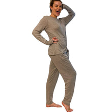 Load image into Gallery viewer, Cozy Crew Neck with Drawstring Ruching