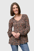 Load image into Gallery viewer, Georgette Mini Pleat V-Neck Blouse