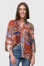 Load image into Gallery viewer, Georgette Button Front Bell Sleeve Blouse