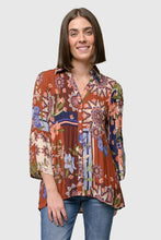 Load image into Gallery viewer, Georgette Button Front Bell Sleeve Blouse