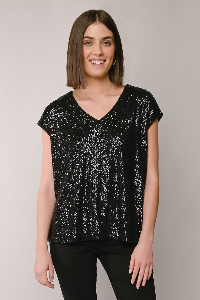 V-Neck Shimmer Tee