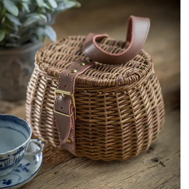 Small Wicker Fishing Basket
