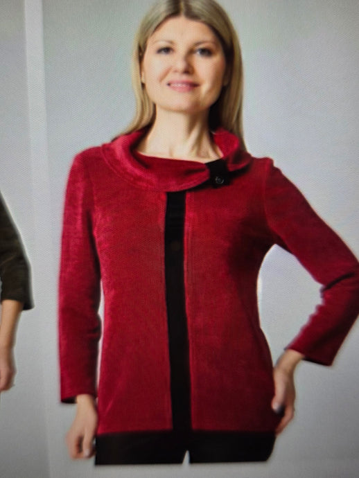 Buttoned Down Cowl Top