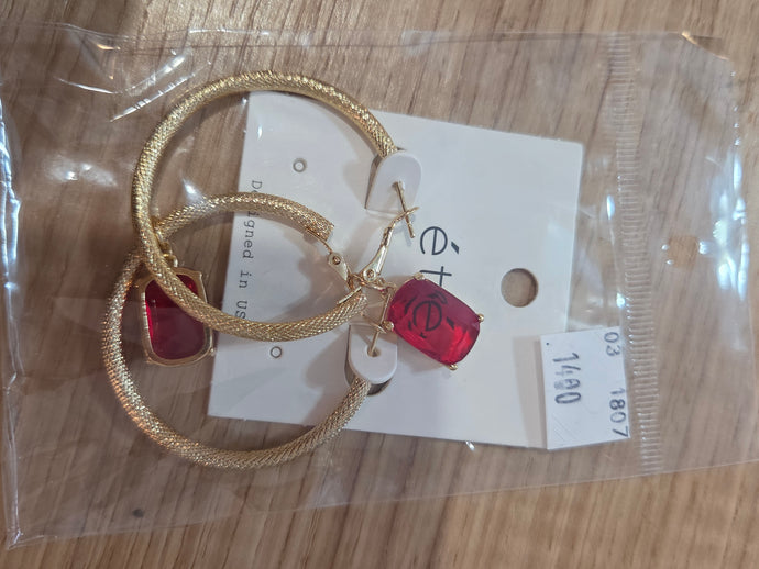 Red Gold Hoop