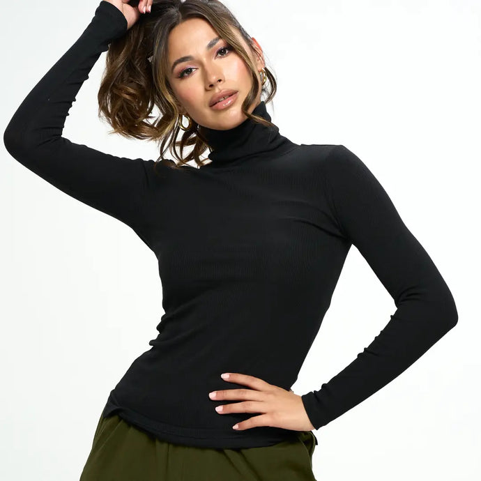 Ribbed Turtle Neck Sweater
