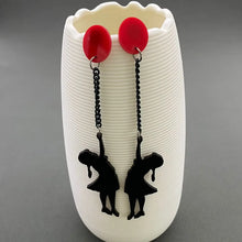 Load image into Gallery viewer, The Girl Holding A Balloon Acrylic Dangle Earrings