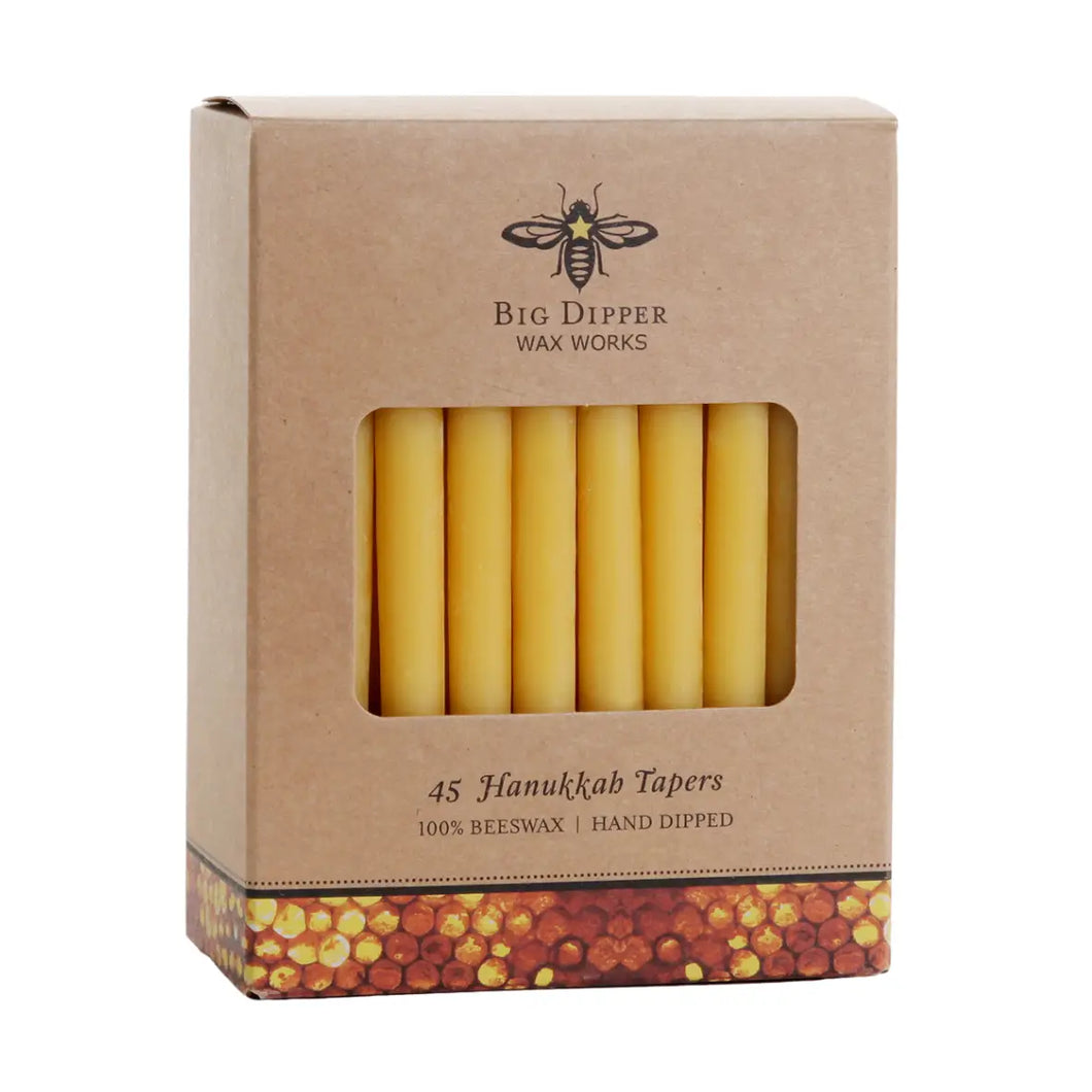 Taper Candles – 100% Pure Beeswax – Hanukkah 5” Hand-Dipped