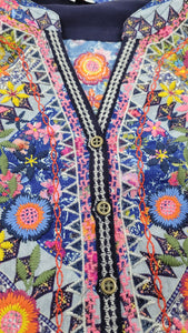 Collected Cool Embroidered Multi print by John Mark