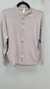 Soft Ribbed Zippered Sweater