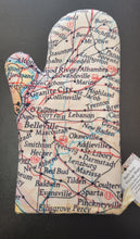 Load image into Gallery viewer, Vintage Map Oven Mitt