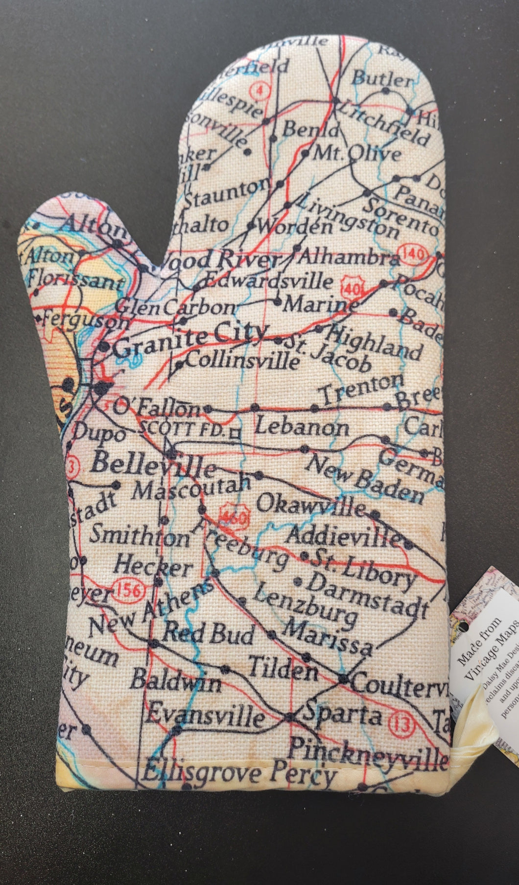 Vintage Map Oven Mitt