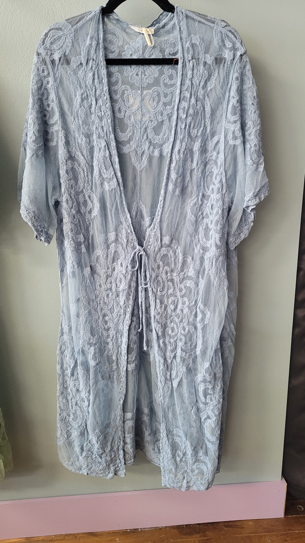 Tie-Front Lace Duster