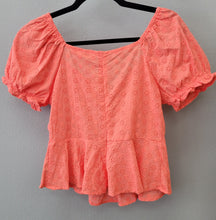 Load image into Gallery viewer, Coral Puff Sleeve with Peplum