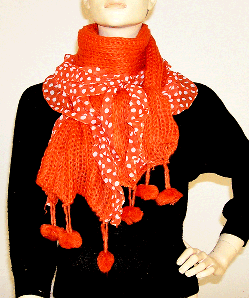 Polka Ruffle Scarf