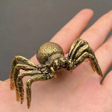 Load image into Gallery viewer, Brass Spider Desktop Ornament