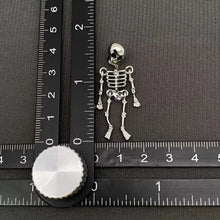 Load image into Gallery viewer, Halloween Skull Dangle Earrings