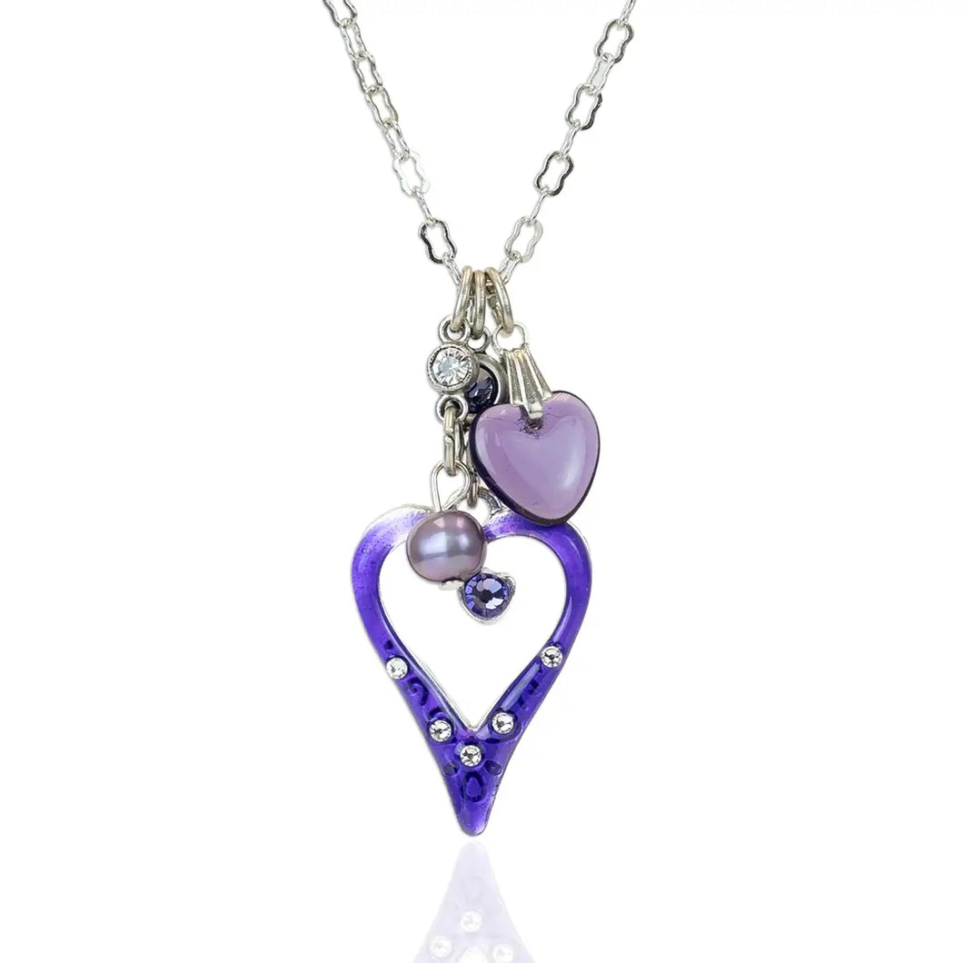 Purple Swirling Crystal Heart