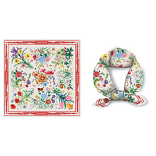 Load image into Gallery viewer, Floral Satin Square Scarf