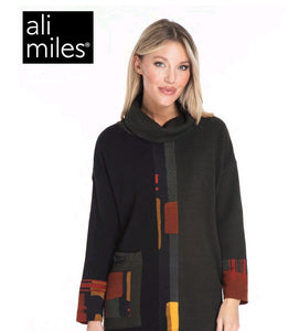 Ali Miles Block Sweater
