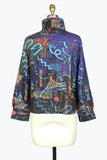 Load image into Gallery viewer, Retro Print Biker Jacket