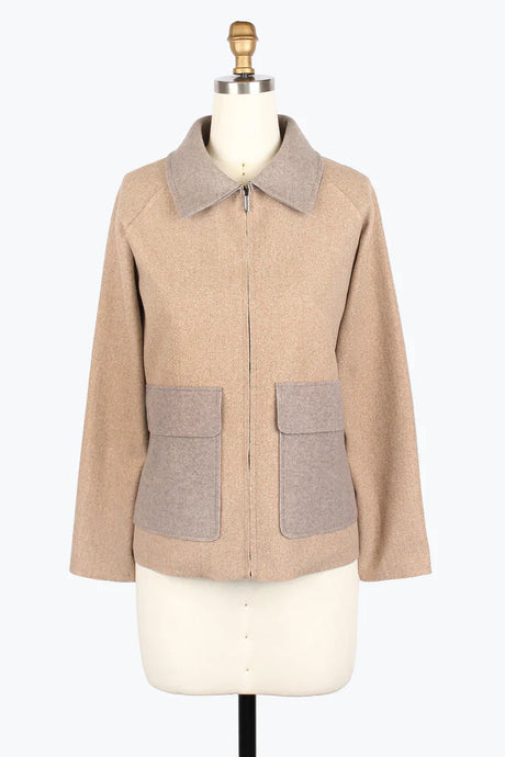Damee Color Blox Woolen Jacket