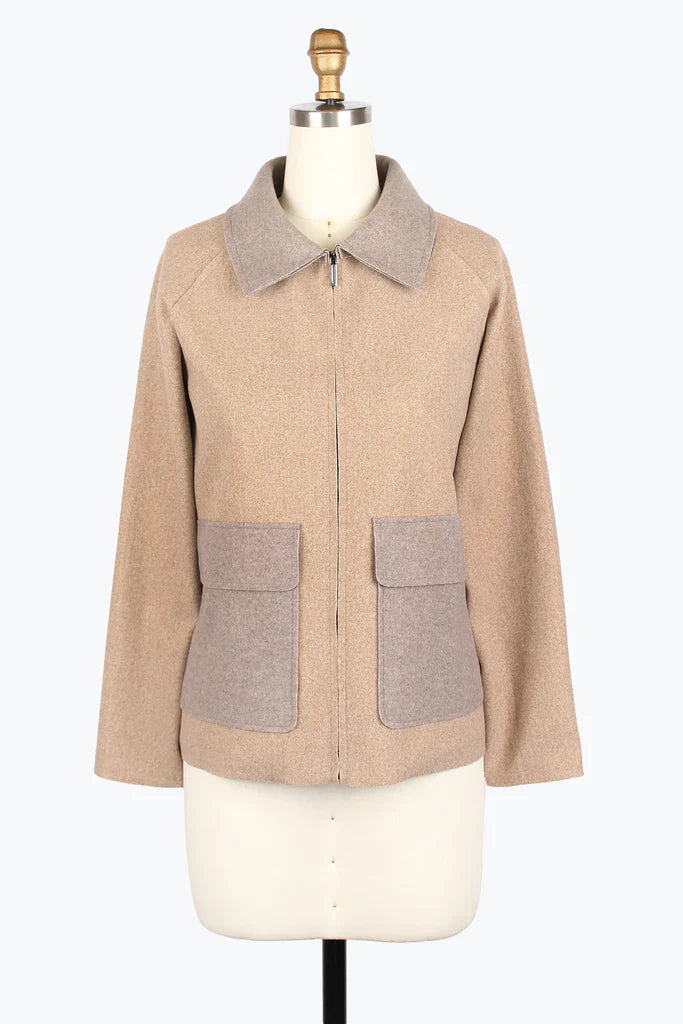 Damee Color Blox Woolen Jacket
