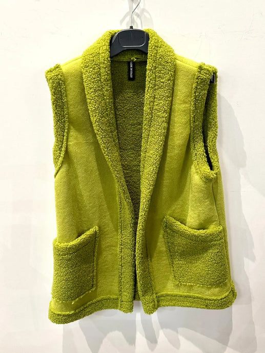 Vijaa Italian Green  Plush Vest