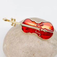 Load image into Gallery viewer, Enamel Red Violin