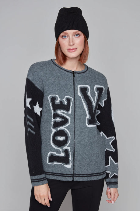 Carre Noir Love U Cardigan