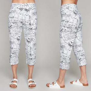 Carre Noir Woven Capri