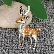 Load image into Gallery viewer, Cute Enamel Sika Deer Brooch