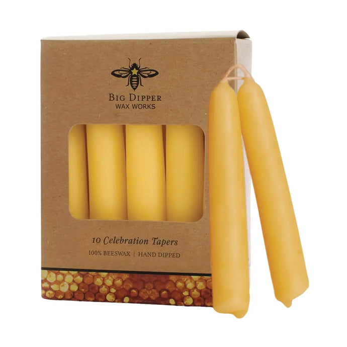 Taper Candles – 100% Pure Beeswax – 5” Hand-Dipped