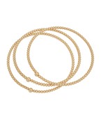 3 Row Metal Ball Accent Bangle Bracelet