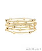 5 Row Curved Bar & CCB Ball Bracelet Set