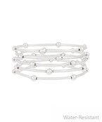 5 Row Curved Bar & CCB Ball Bracelet Set