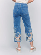 Load image into Gallery viewer, Flare Leg Pant with Laser Cut Lace Trim