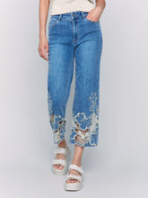 Load image into Gallery viewer, Flare Leg Pant with Laser Cut Lace Trim