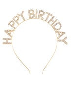 Happy Birthday Rhinestone Headband