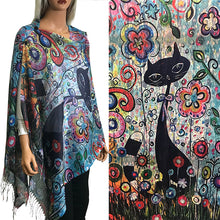 Load image into Gallery viewer, Art Design Cotton Touch Button Shawls