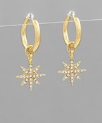 Snowflake Dangle Hoops