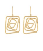 Spiral & Square Earrings