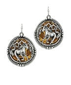 Horse Stone Antique Earrings