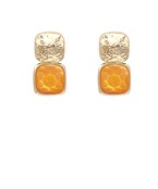 Load image into Gallery viewer, Bold Square Stone Textured Earrings
