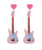 Guitar Glitter Earrings