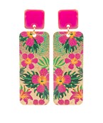 Fuschia Gold Dangle ER