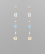 Gold Lt Blue Flower ER