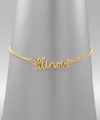 Illinois Gold Bracelet